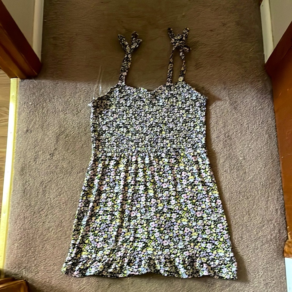 Black floral dress